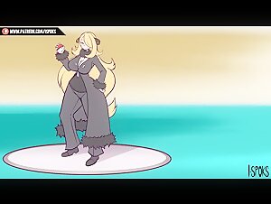 Cynthia and her Secret Training - Animation