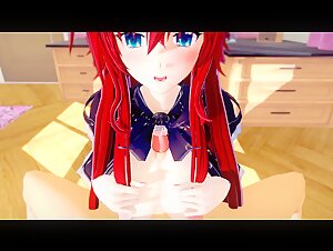 High School DxD: SEXY REDHEAD RIAS GETS POUNDED (3D Hentai)