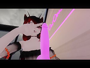 Virtual Cam Girl Puts on a Show for you in Vrchat ❤️intense Moaning and Squirming~ [devil Cosplay]